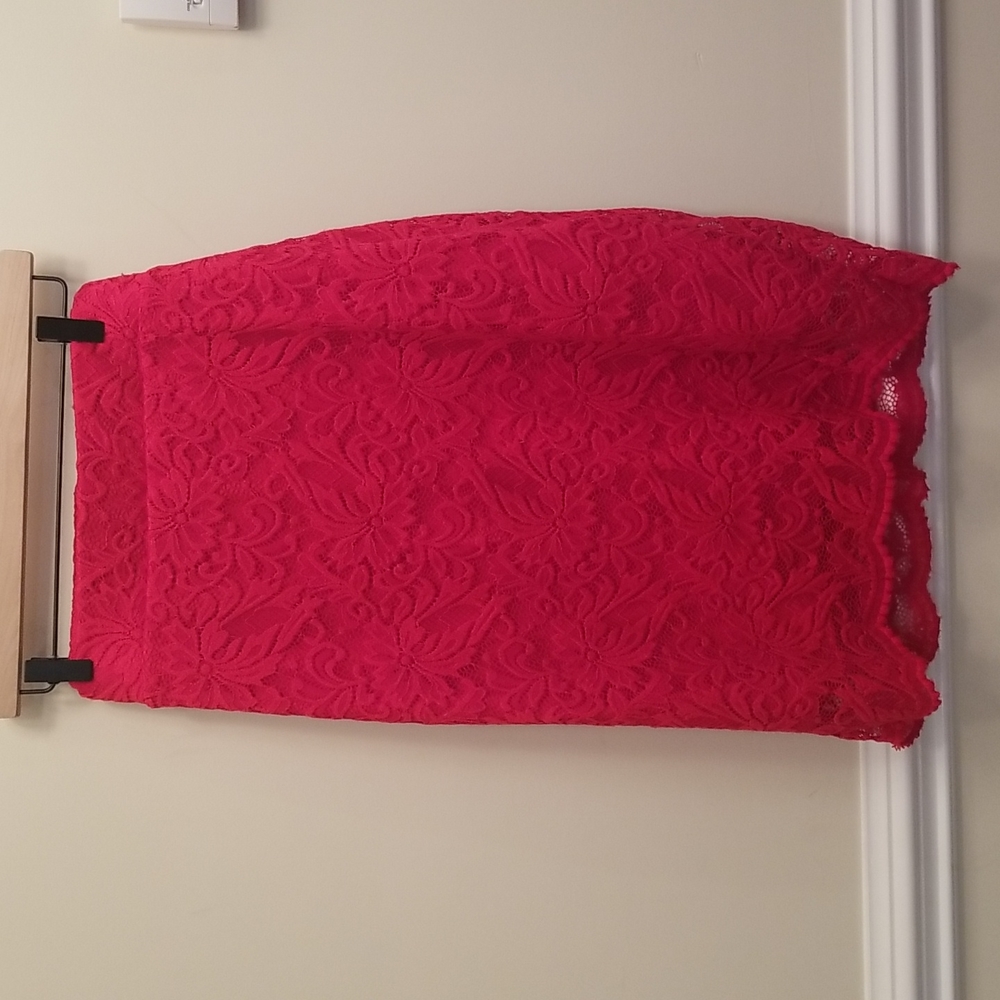 3X Torrid Red Lace Skirt